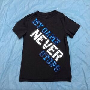 Boys Champion Black Graphic Wicking T-Shirt, Medium (8-10)